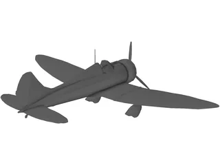 Mitsubishi A5M Claude 3D Model