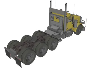 Peterbilt 379 4 axle 3D Model