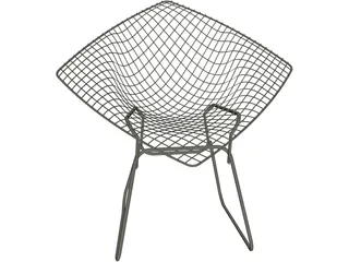 Bertoia Diamond Lounge Chair 3D Model