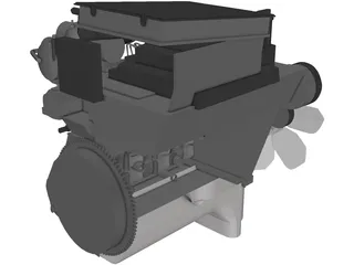 Engine Toyota D4D 3D Model