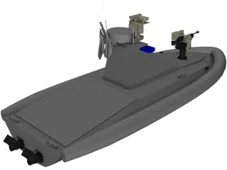 Homeland Security Un-Manned Patrol Boat 3D Model