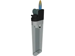 Plastic Lighter 3D Model