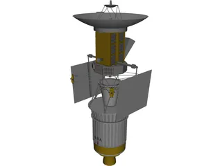 Magellan Probe with Booster 3D Model