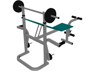 Bench Press 3D Model