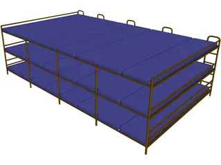 Hostel Bed 3D Model