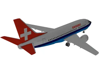 Boeing 737 Swiss Air 3D Model