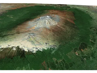 Kilimanjaro Volcano 3D Model