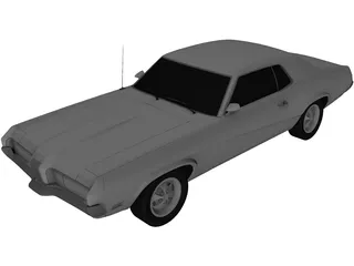 Mercury Cougar Eliminator (1970) 3D Model