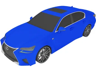 Lexus GS-F (2019) 3D Model