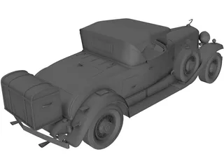 Cadillac V16 Roadster (1930) 3D Model