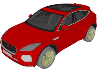 Jaguar E-Pace (2018) 3D Model