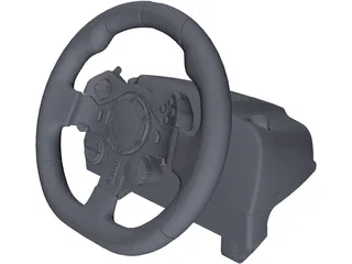 Gaming Wheel Logitech 3D Model