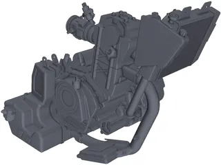 Bajaj Pulsar Engine 3D Model