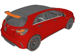 Mercedes-Benz A45 AMG Carbon Edition (2017) 3D Model