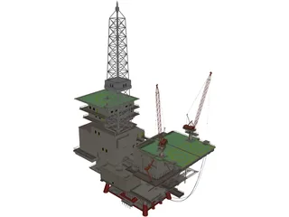 Offshore Rig 3D Model