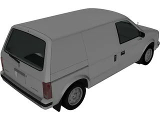 Dodge Mini Ram Van (1984) 3D Model