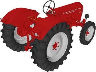 Porsche Diesel Tractor P133 (1956) 3D Model