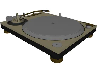 Technics SL-1200MK2 Turntable 3D Model