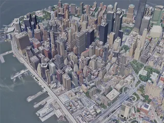 New York City, Lower Manhattan, USA (2019) 3D Model