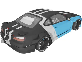 Nissan Silvia S15 Rocket Bunny 3D Model