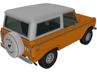 Ford Bronco (1975) 3D Model