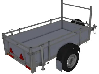 Small Load Trailer 3D Model