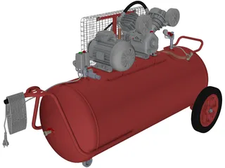 Air Compressor 3D Model