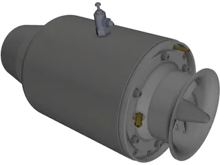 Jet Engine 18kg Force 3D Model