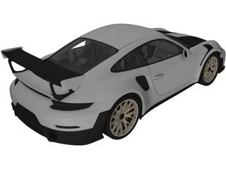 Porsche 911 GT2 RS Weissach (2018) 3D Model