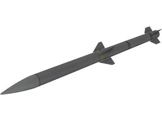 AIM120D Missile 3D Model