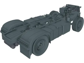 Euro Truck Chassis 3D Model