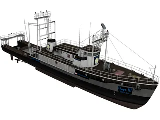 Fishing Boat 3D Model