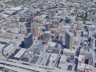 Milwaukee City, WI, USA (2019) 3D Model