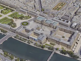 Paris City Center, France (2019) 3D Model