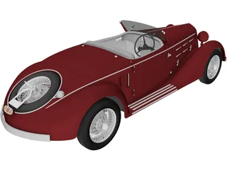 Alfa-Romeo 6C 2300 S Touring Pescara Spider (1935) 3D Model