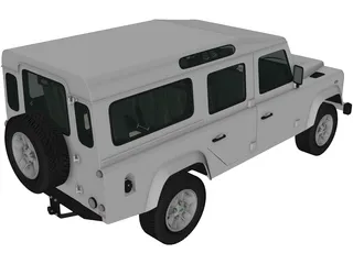 Land Rover Defender 110 Station Wagon 3D Model