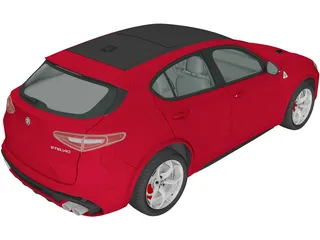 Alfa Romeo Stelvio Quadrifoglio (2018) 3D Model