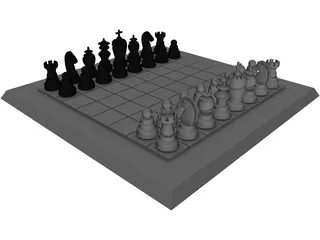 Chess Set 3D Model