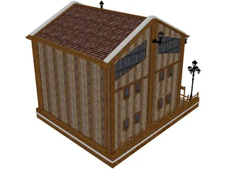 Wooden House 3D Model