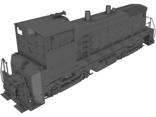 EMD SW1500 Locomotive 3D Model