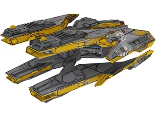 Starship Fighter 3D Model