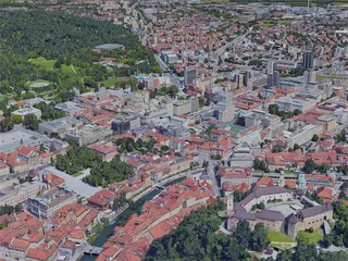 Ljubljana City, Slovenia (2019) 3D Model