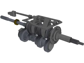 Ford T5 5-Speed Transmission Internals 3D Model