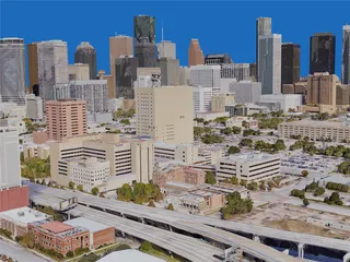 Houston City, TX, USA (2019) 3D Model