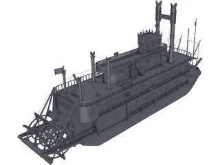 Steam Ship 3D Model