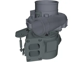 Garret GT37 Turbocharger 3D Model