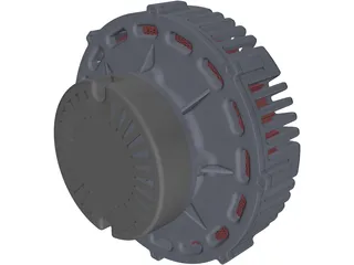 PMG132 Electric Motor 3D Model