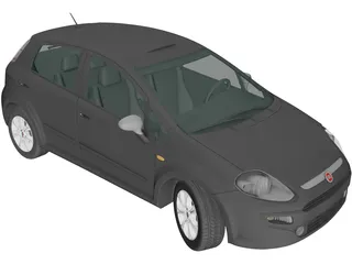 Fiat Punto 5-Door (2012) 3D Model