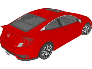 Honda Civic Si Coupe (2019) 3D Model