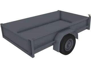 Box Trailer 7x5ft 3D Model